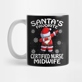 Santas Favorite Certified Nurse Midwife Christmas Mug